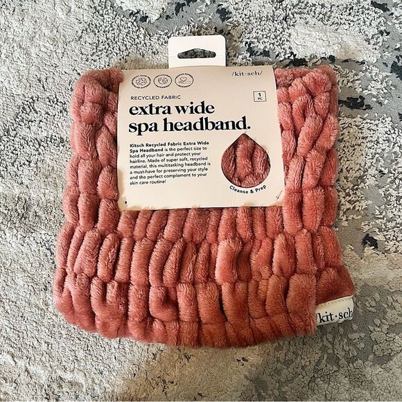 NWT Kitsch Extra-Wide Spa Headband - Dusty Rose - Picture 1 of 4